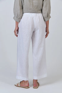 Naturals by O & J Linen Pants in White GA398