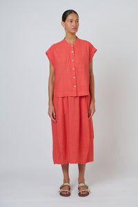 Naturals by O&J Linen Skirt in Sunset Strip GA639