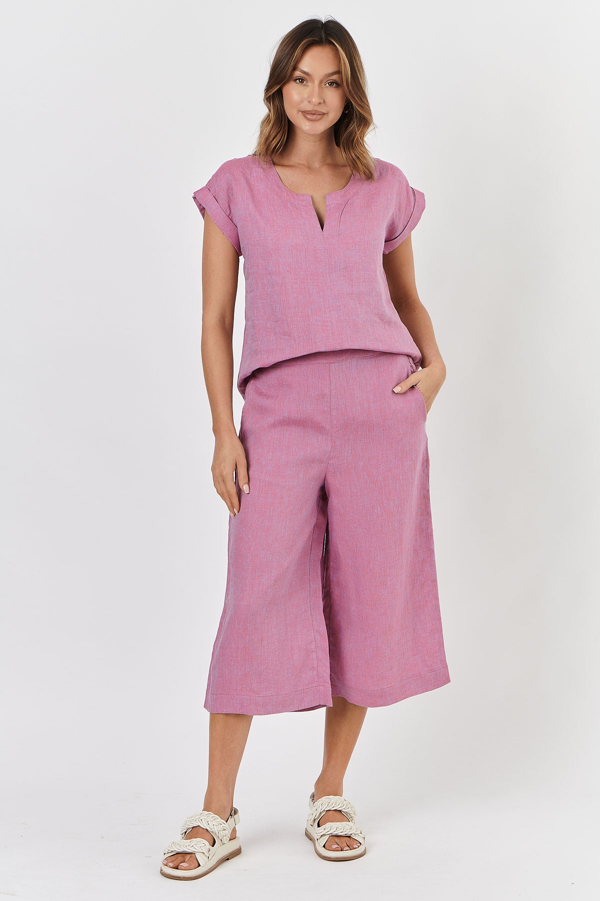 GA438 Linen Pants in Taffy GA438 Linen Pants in Taffy