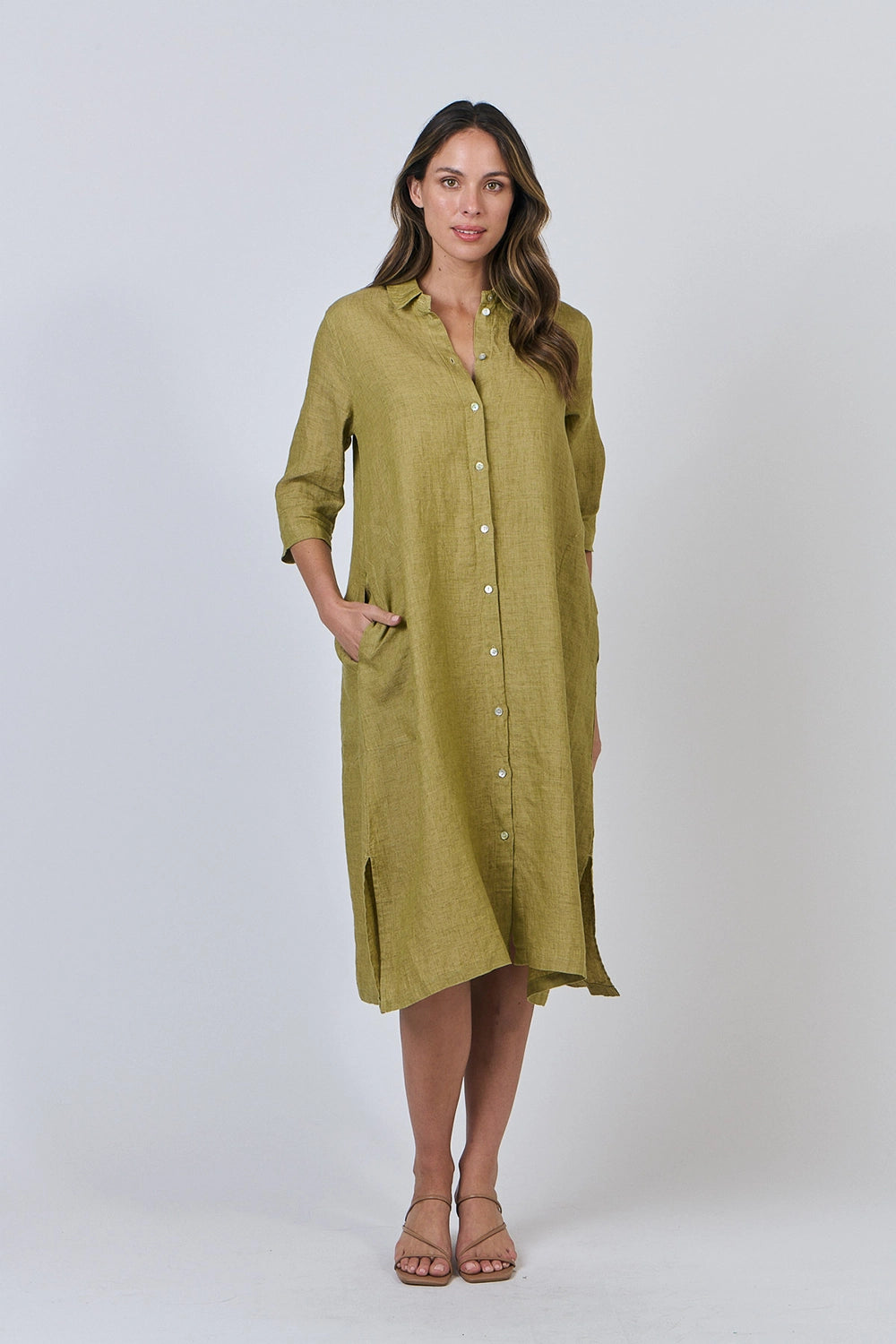Naturals by O & J Linen Shirt in Bamboo GA442