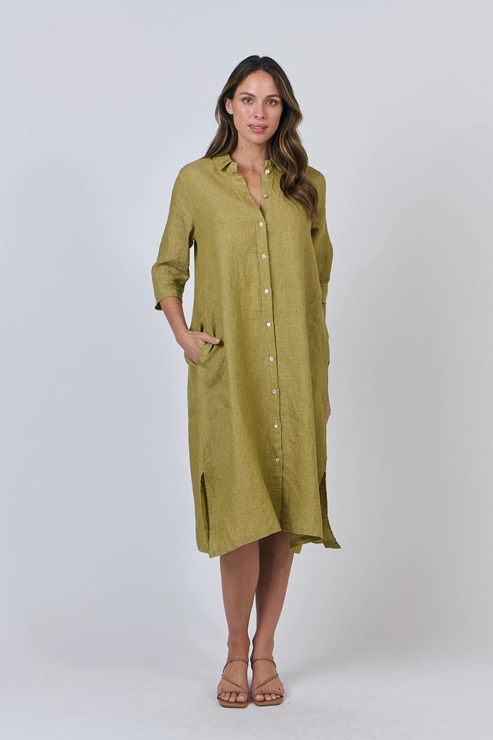 Naturals by O & J Linen Shirt in Bamboo GA442