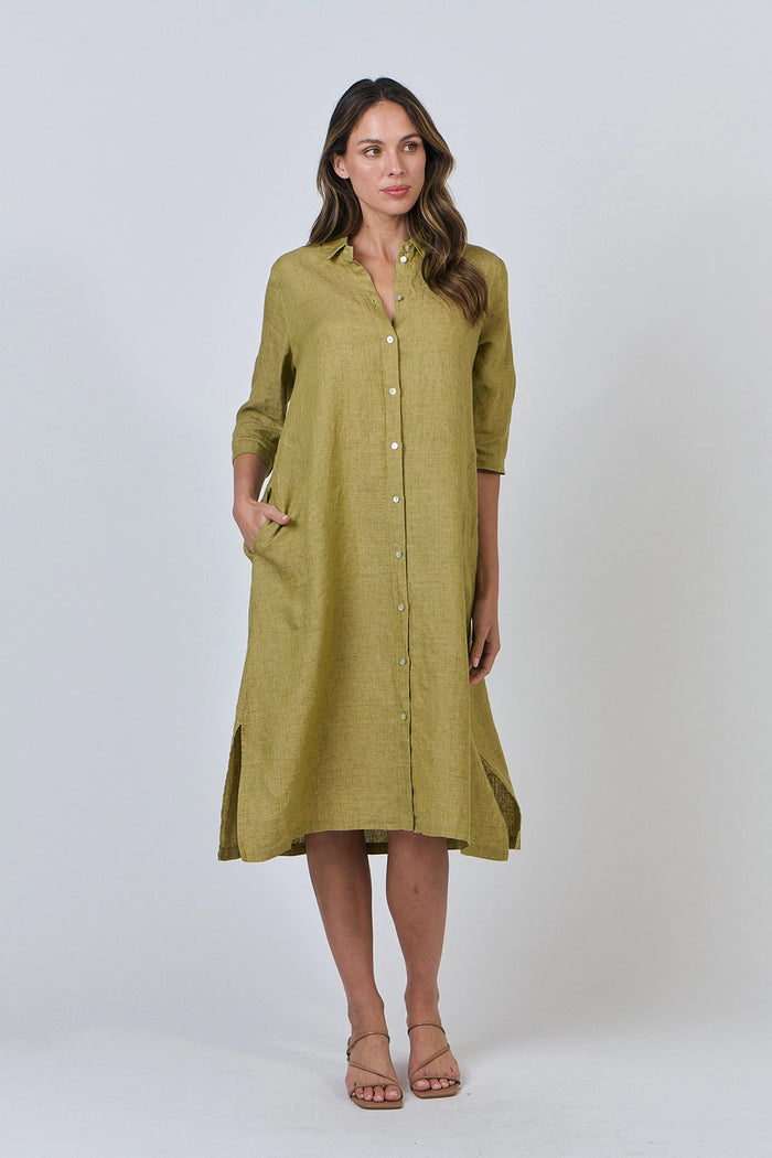 Naturals by O & J Linen Shirt in Bamboo GA442