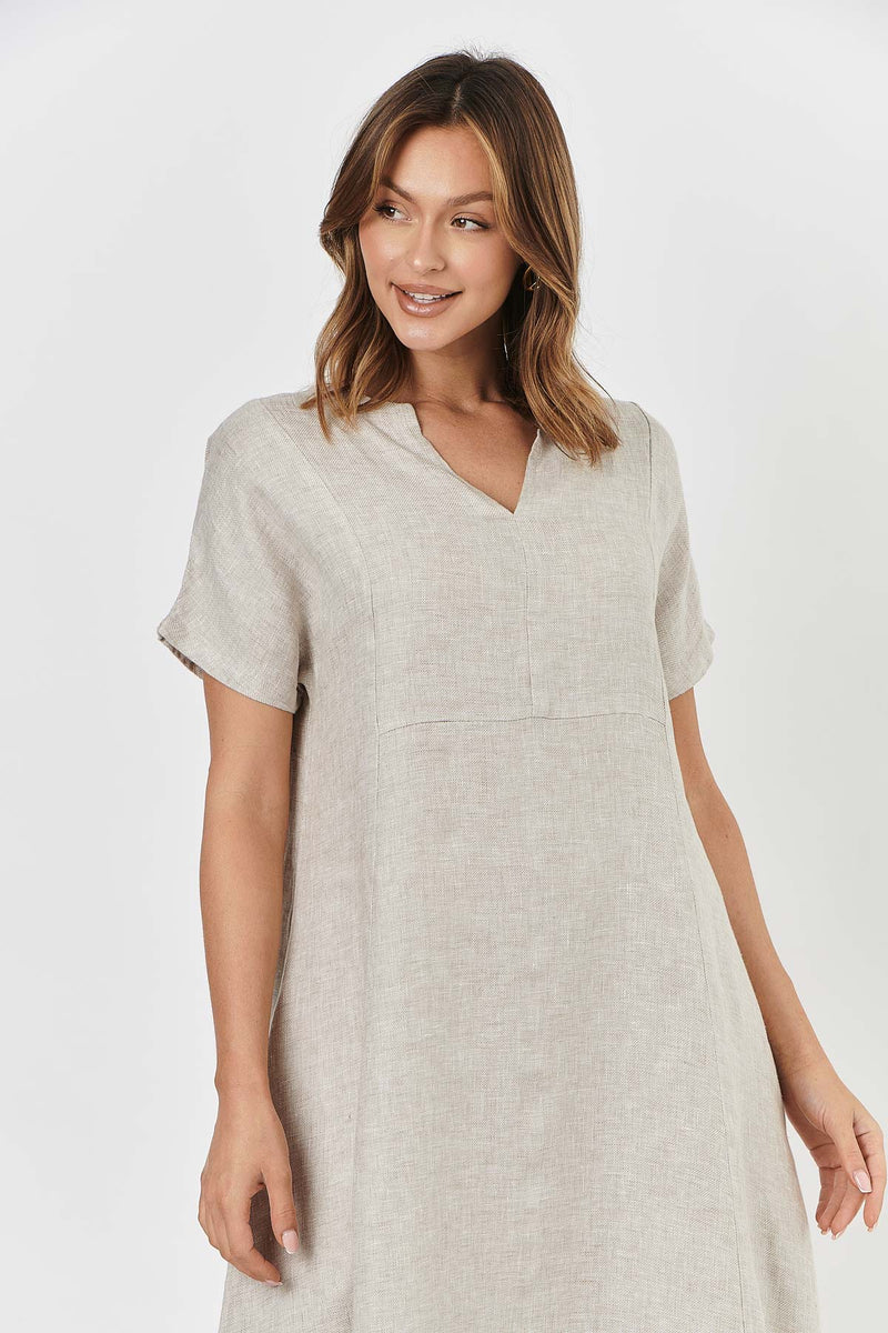 Naturals by O & J Linen Dress GA443