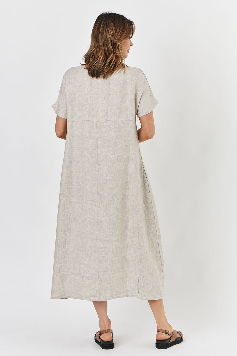 Naturals by O & J Linen Dress GA443