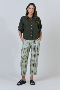 Naturals by O & J Linen Shirt in Licorice GA471