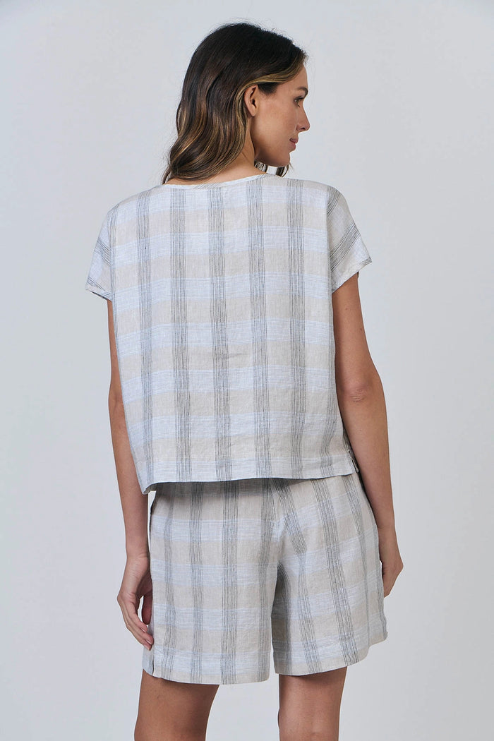 Naturals by O & J Linen Top in Mesh GA504