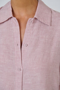 Naturals by O & J Linen Dress in Radish GA513