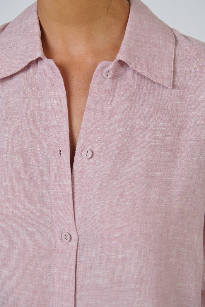 Naturals by O & J Linen Dress in Radish GA513