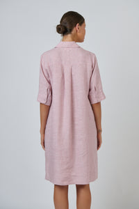 Naturals by O & J Linen Dress in Radish GA513