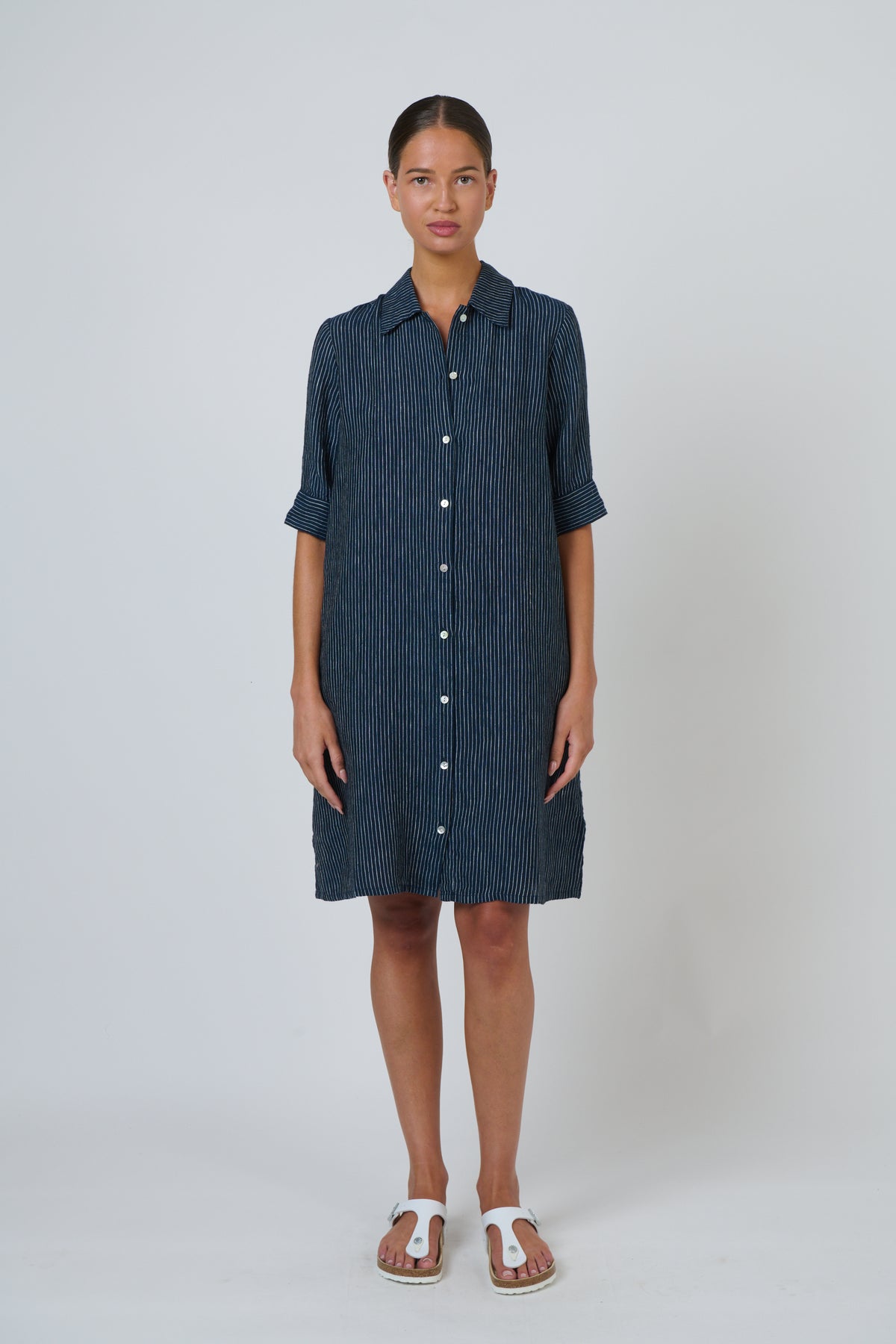 Naturals by O&J Linen Dress in Streamlined GA513