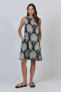 Naturals by O & J Linen Dress in Date Palm GA518