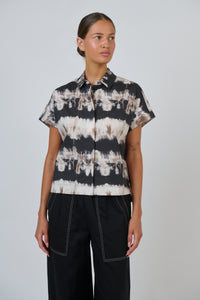 Naturals by O & J Poplin Top in Eruption GA533