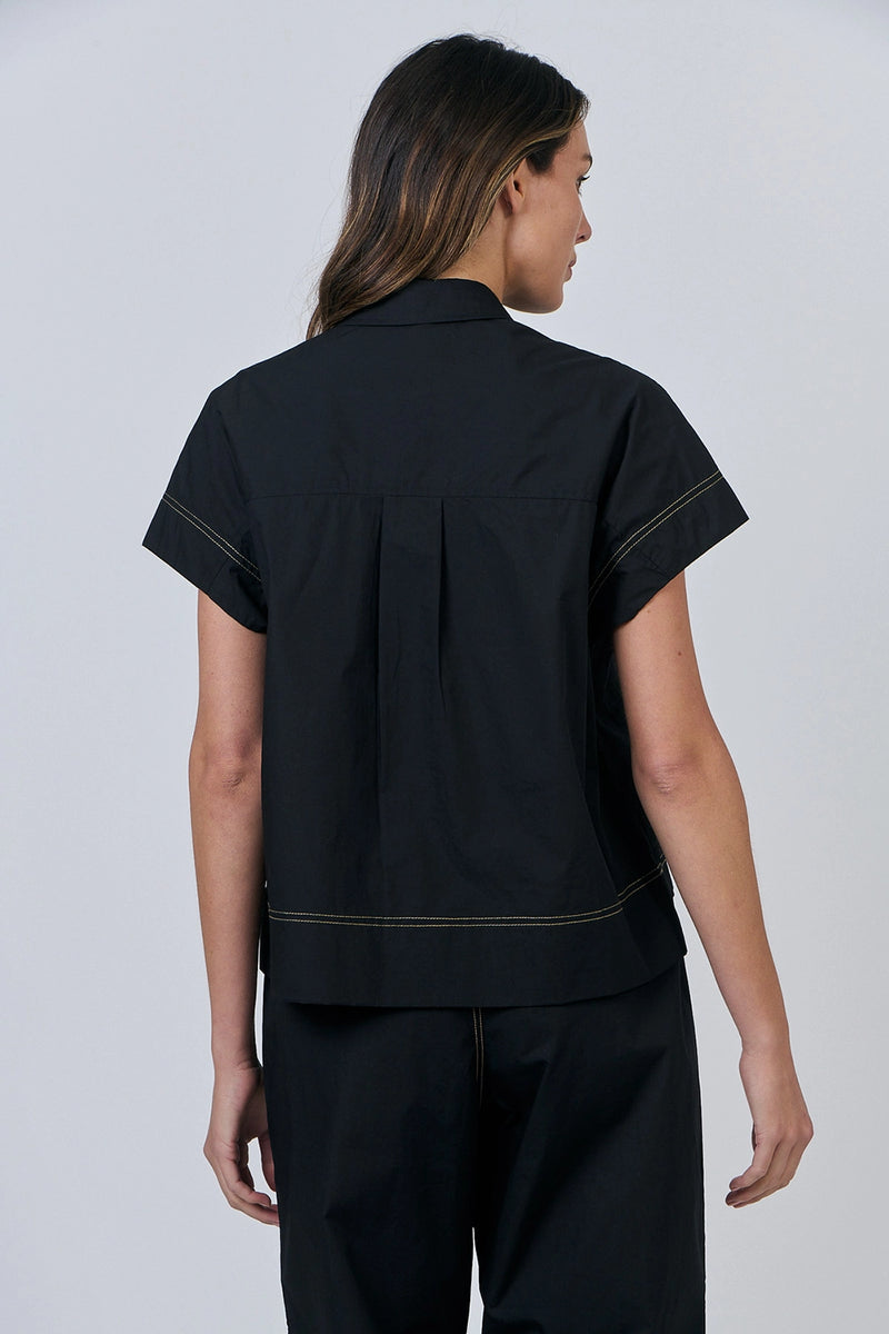 Naturals by O & J Linen Top in Black GA533