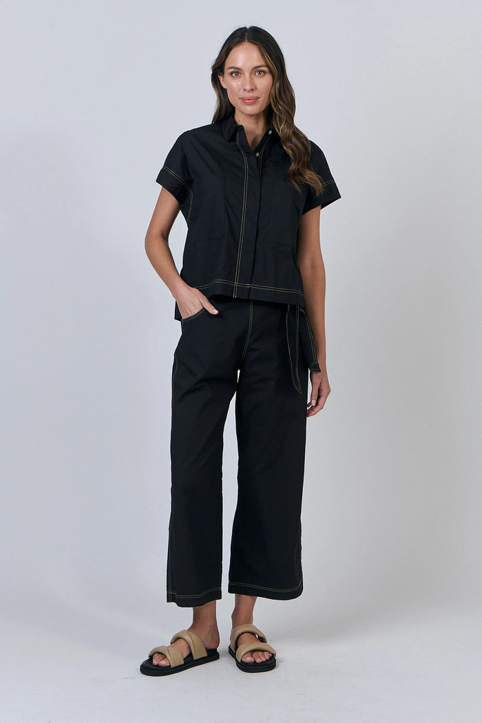 Naturals by O & J Cotton Pants in Black GA567