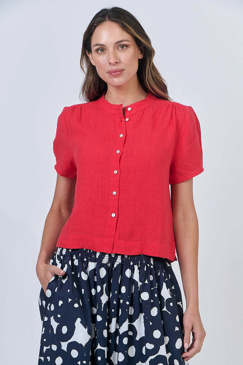 Naturals by O & J Linen Top in Buoy GA547