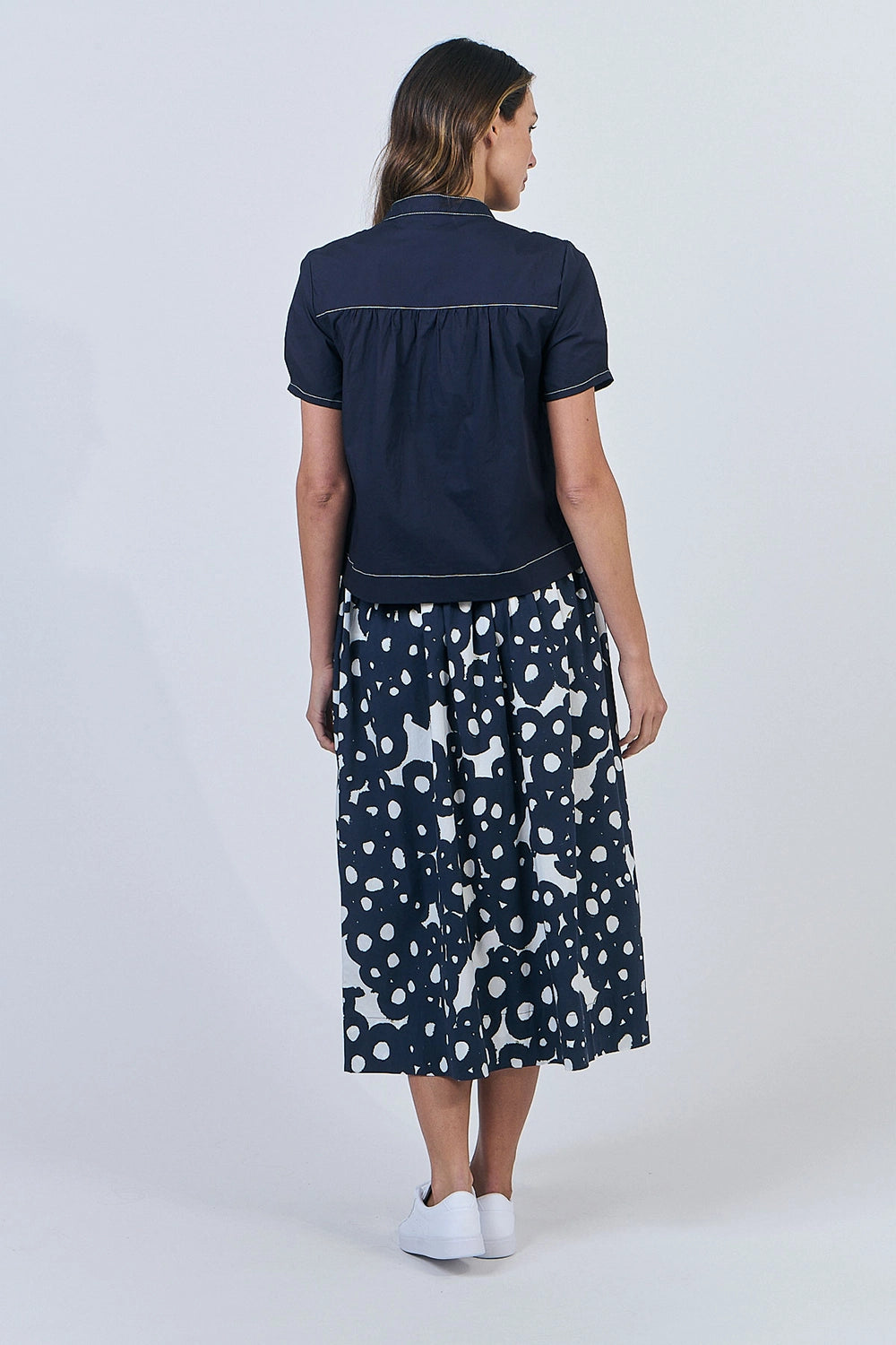 Naturals by O & J Cotton Poplin Top in Ink GA547