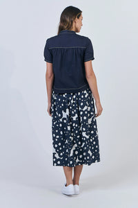 Naturals by O & J Cotton Poplin Top in Ink GA547