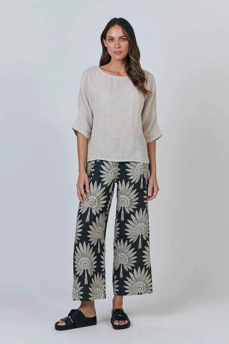 Naturals by O & J Linen Pants in Date Palm GA398