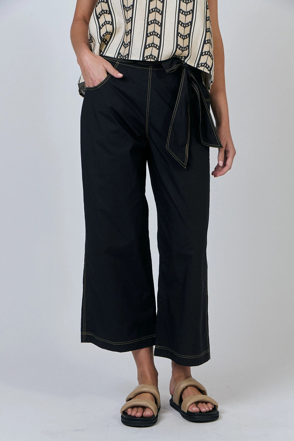 Naturals by O & J Cotton Pants in Black GA567