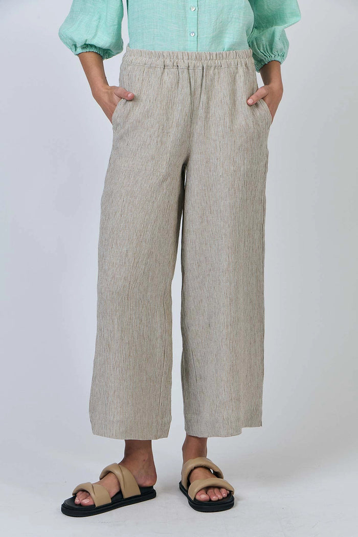 Naturals by O & J Linen Pants in Blister GA578