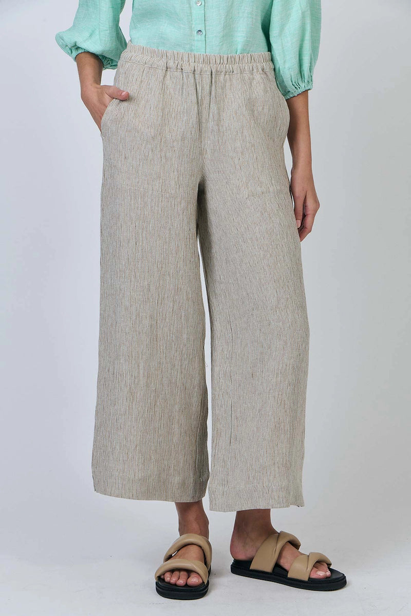 Naturals by O & J Linen Pants in Blister GA578