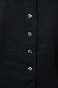 Naturals by O & J Linen Top in Black GA581