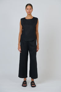 Naturals by O & J Linen Pant in Black GA398