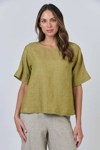 Naturals by O & J Linen Top in Bamboo GA585