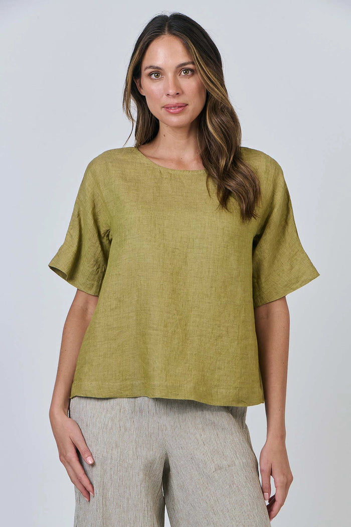 Naturals by O & J Linen Top in Bamboo GA585