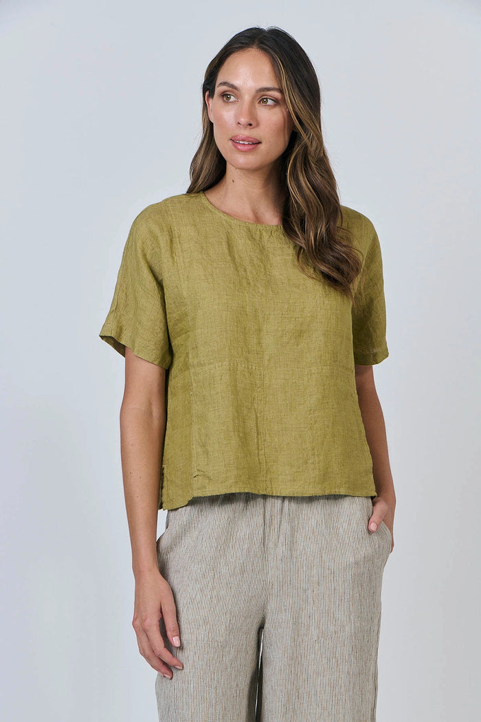 Naturals by O & J Linen Top in Bamboo GA587