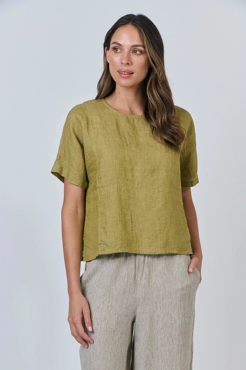 Naturals by O & J Linen Top in Bamboo GA587