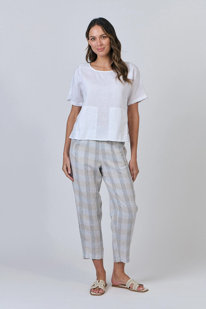 Naturals by O & J Linen Pants in Mesh GA619
