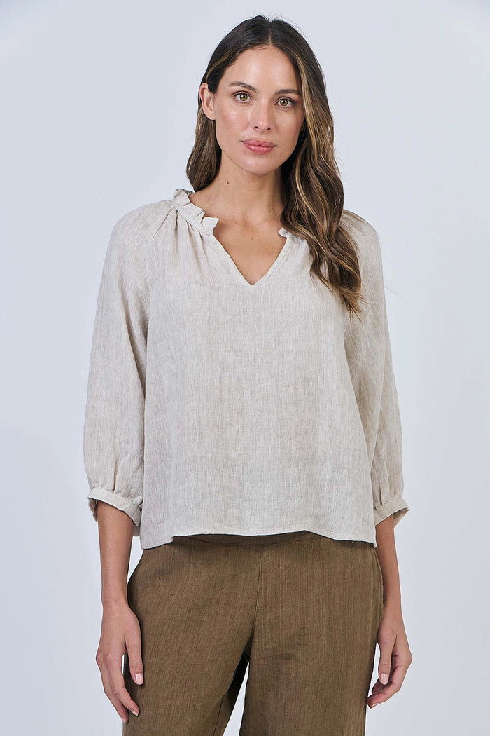 Naturals by O & J Linen Top in Soybean GA588