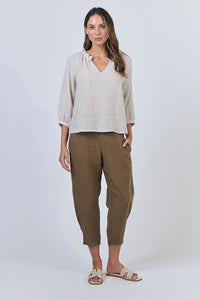 Naturals by O & J Linen Top in Soybean GA588