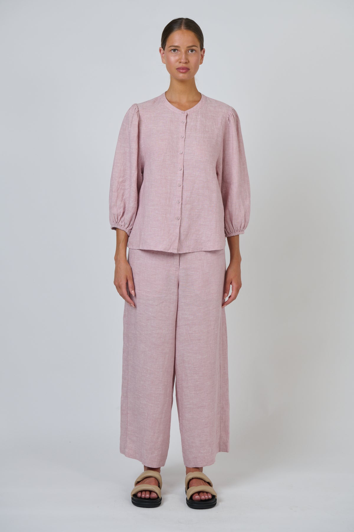 Naturals by O & J Linen Pant in Radish GA698