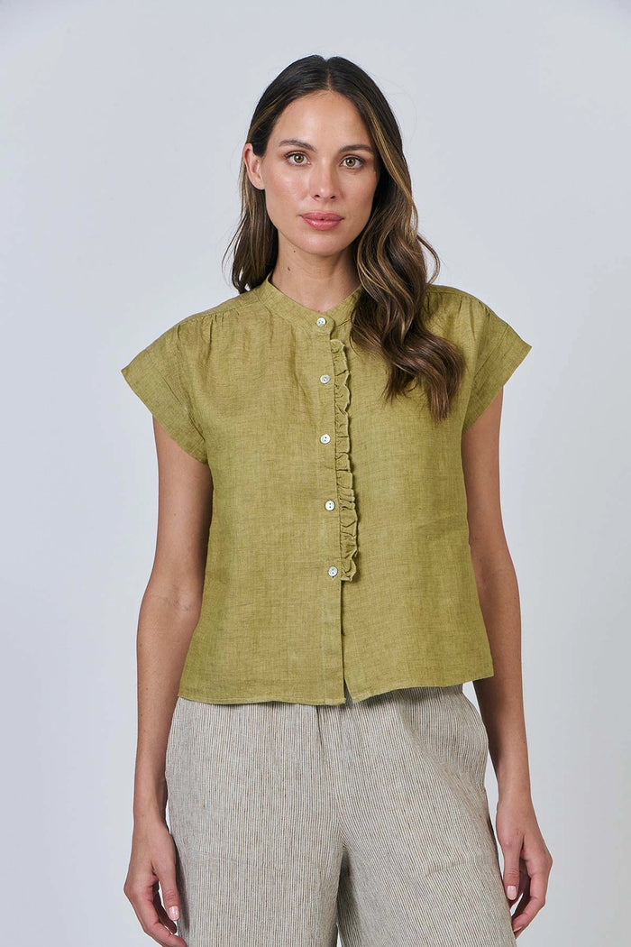 Naturals by O & J Linen Top in Bamboo GA592
