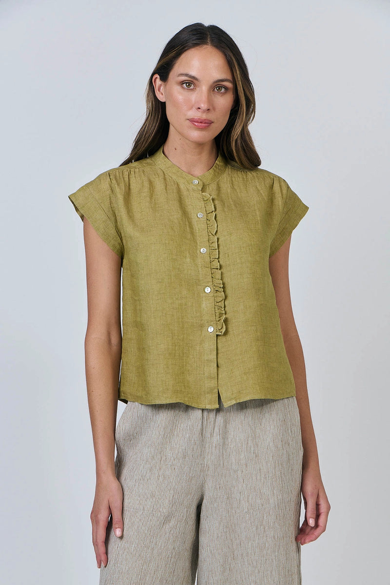 Naturals by O & J Linen Top in Bamboo GA592