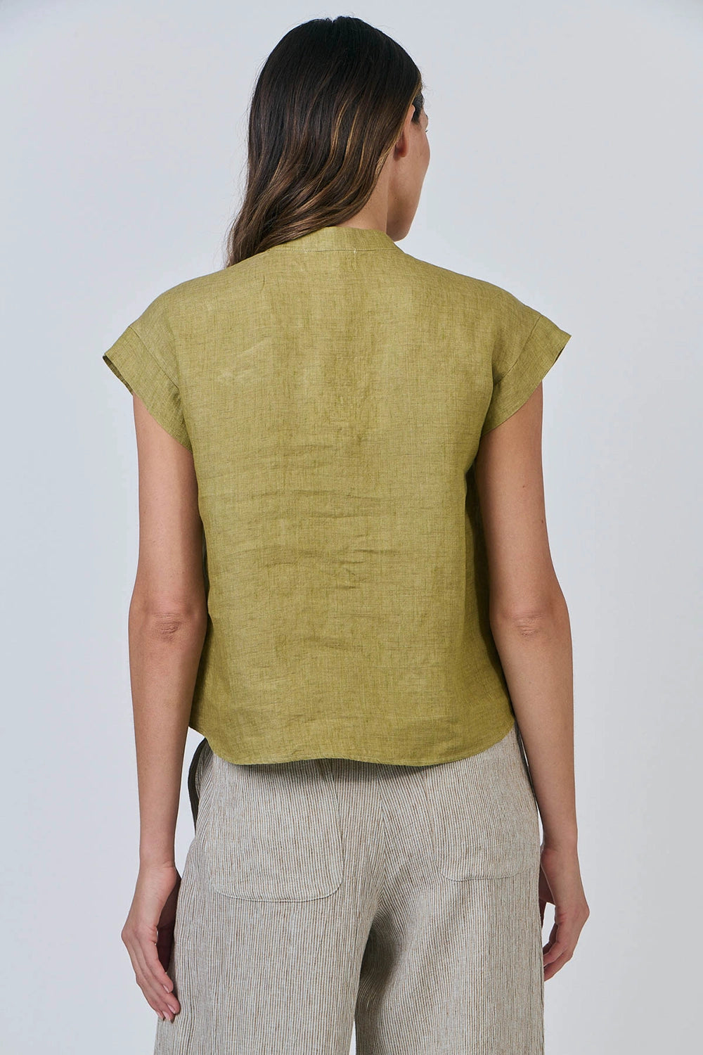 Naturals by O & J Linen Top in Bamboo GA592