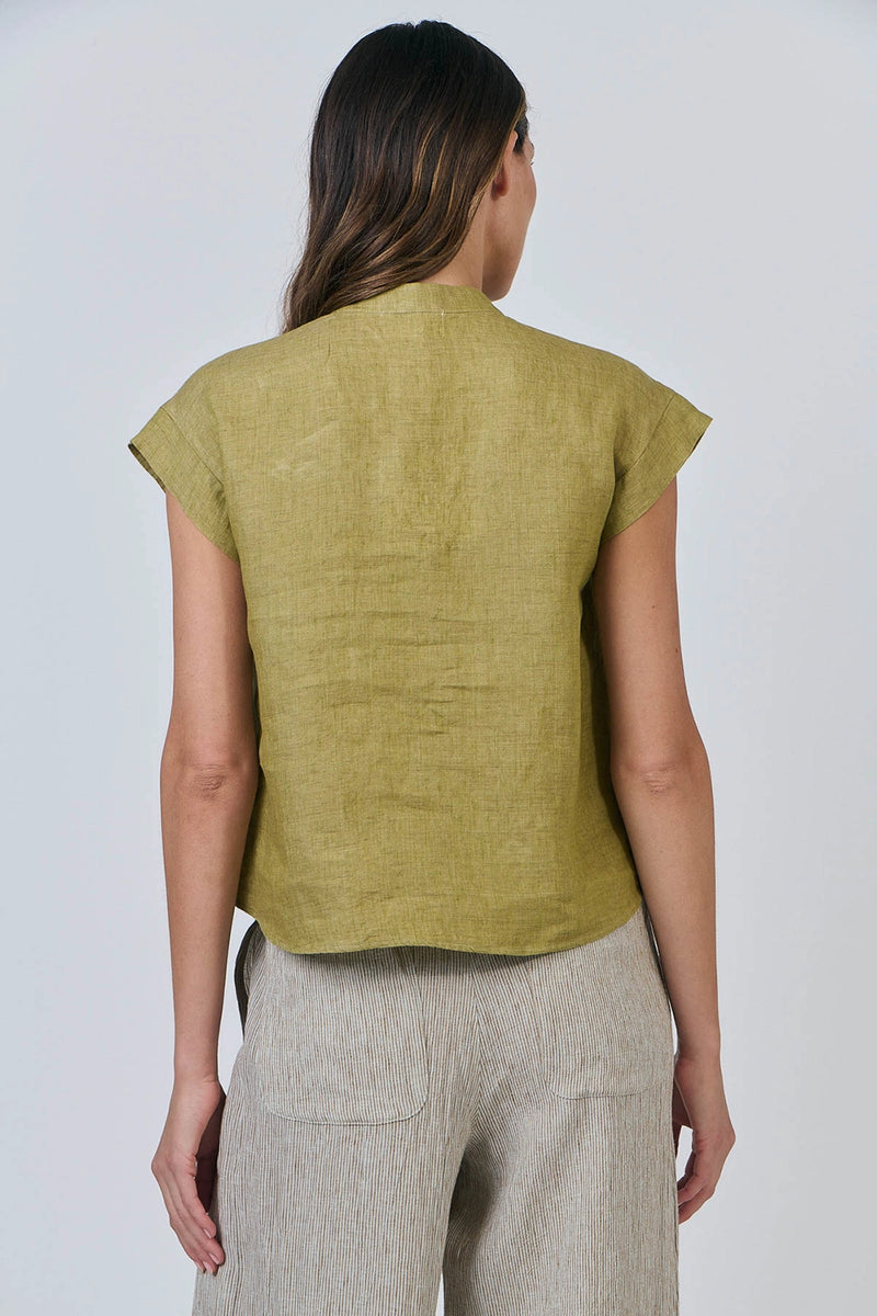 Naturals by O & J Linen Top in Bamboo GA592