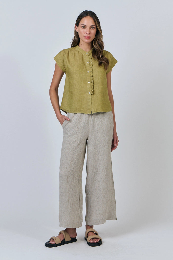 Naturals by O & J Linen Top in Bamboo GA592