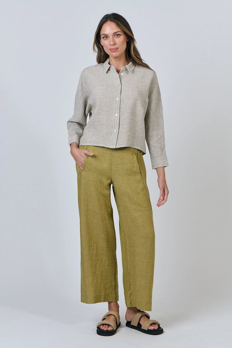 Naturals by O & J Linen Pants in Bamboo GA398