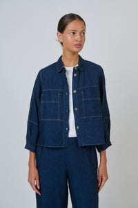 Naturals by O & J Linen Jacket in Eclipse GA598