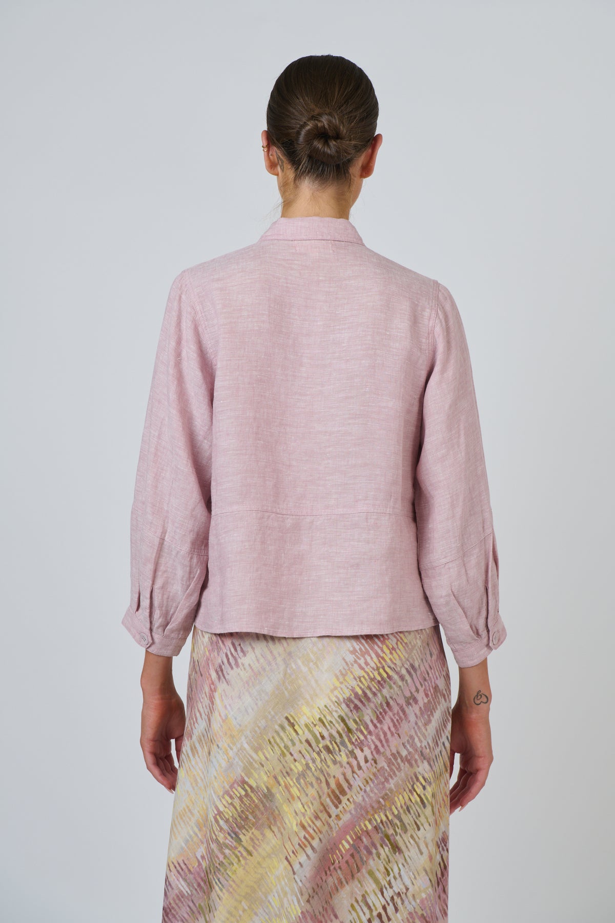 Naturals by O & J Linen Jacket in Radish GA598