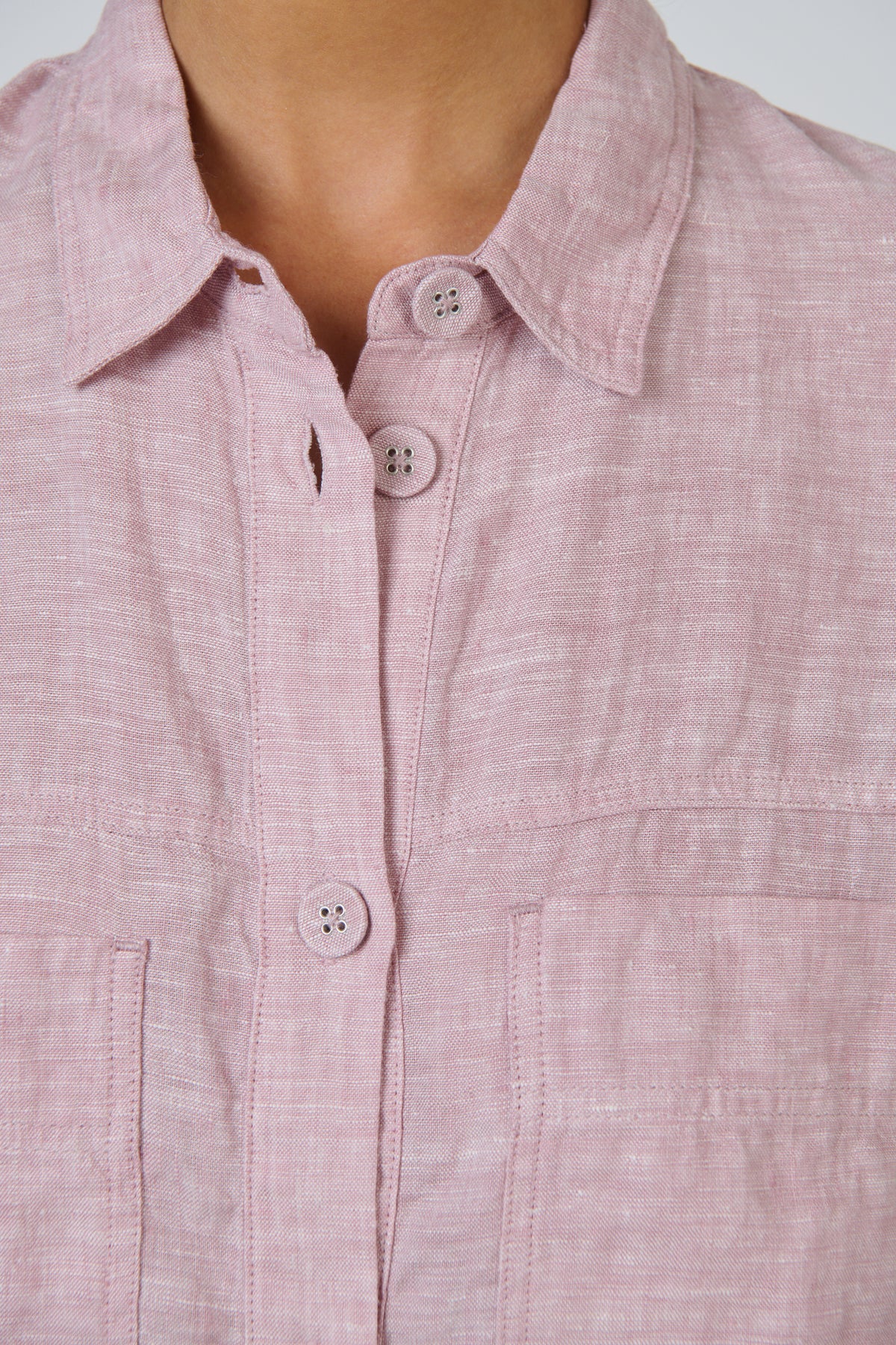 Naturals by O & J Linen Jacket in Radish GA598