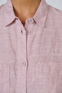 Naturals by O & J Linen Jacket in Radish GA598