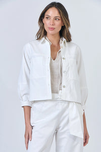 Naturals by O & J Cotton Shirt in Salt GA598