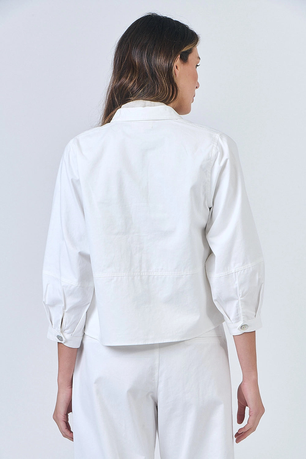 Naturals by O & J Cotton Shirt in Salt GA598