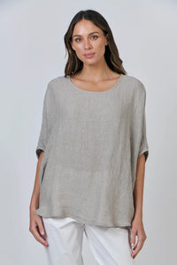 Naturals by O & J Linen Top in Cement GA600