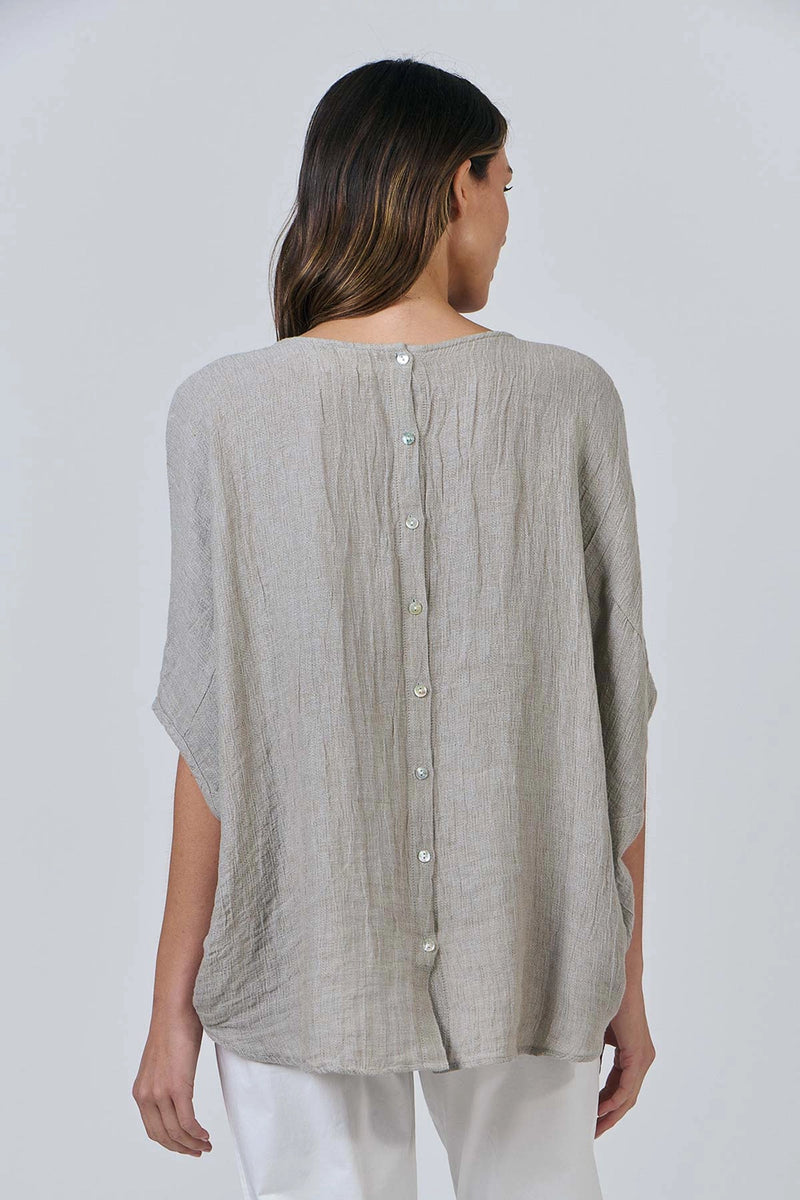 Naturals by O & J Linen Top in Cement GA600