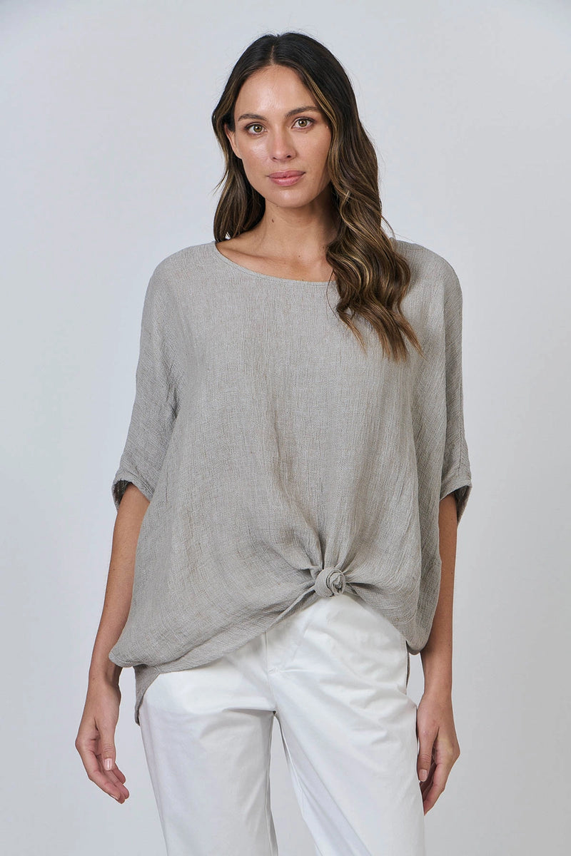 Naturals by O & J Linen Top in Cement GA600